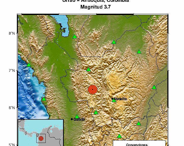 El Servicio Geológico Colombiano informó que el temblor se presentó a las 6:59 a.m.