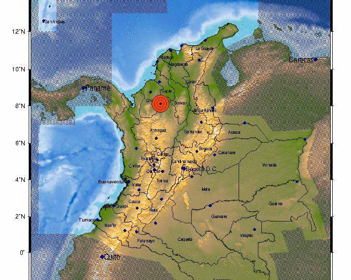 El temblor se sintió en municipios de Antioquia como Anorí y Rionegro. También en Barrancabermeja, Santander. FOTO: Tomada de X (antes Twitter) @sgcol