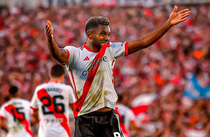 Video: Miguel Ángel Borja marca tres goles en la victoria de River Plate  contra Vélez - Fútbol Internacional - Deportes 