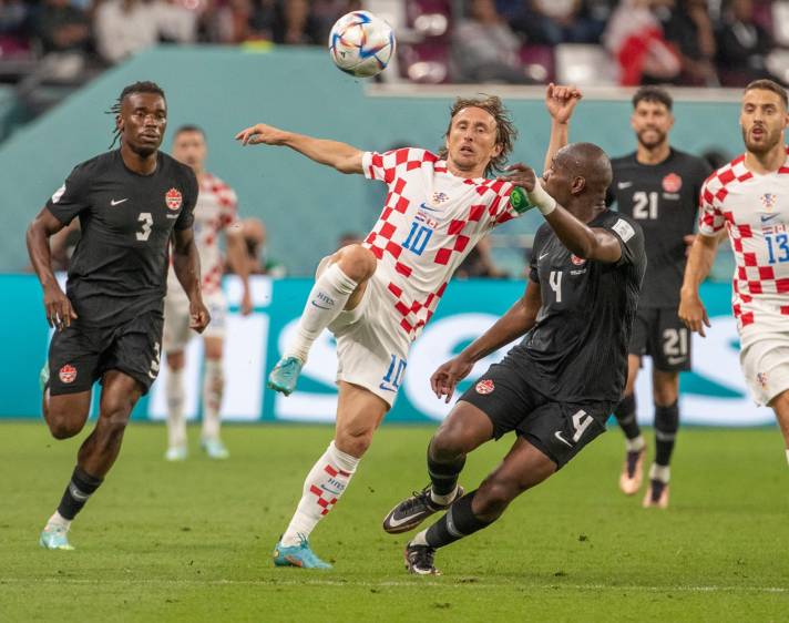 La Selección de Croacia, vigente subcampeona del mundo, le dio este domingo la vuelta al marcador con la derrota 4-1 a Canadá. Fotos: Juan Antonio Sánchez