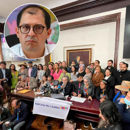 El Pacto Histórico señaló al fiscal general, Francisco Barbosa, de hacer supuestos llamados a las fuerzas de la Policía a la “desobediencia y la insubordinación”. FOTO MANUEL SALDARRIAGA Y CORTESÍA