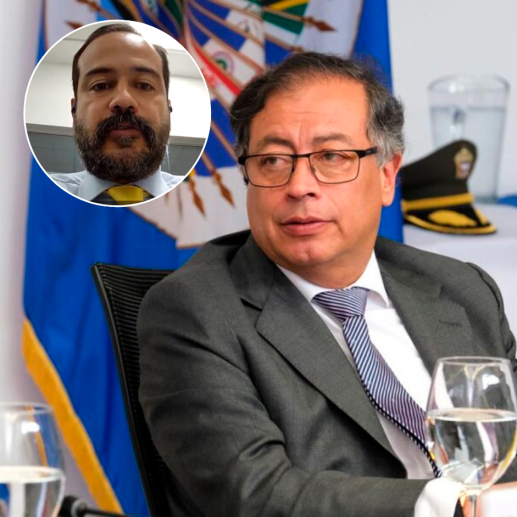 En mayo pasado el presidente Gustavo Petro reclamó por la presunta omisión del fiscal Daniel Hernández (foto detalle) en la investigación de crímenes del Clan del Golfo. FOTO: Colprensa
