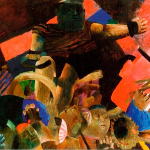 Esta es una imagen de la obra La Apoteosis de Ramón Hoyos del maestro Fernando Botero. FOTO Archivo El Colombiano 