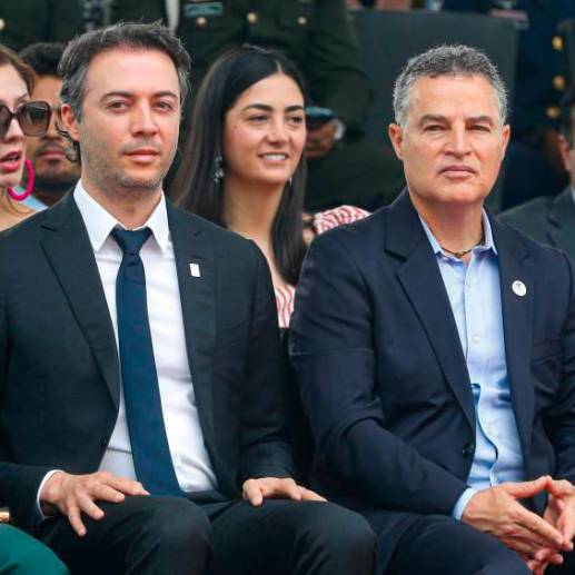 El exalcalde Daniel Quintero y el gobernador Aníbal Gaviria. FOTO MANUEL SALDARRIAGA
