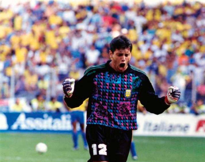 El exportero argentino Sergio Goycochea durante el Mundial de Italia 90. FOTO GETTY