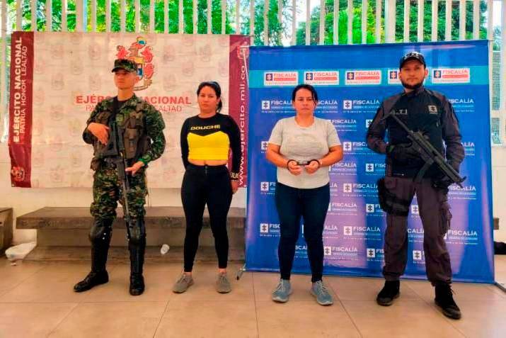 Las mujeres serán presentadas ante un juez de control de garantías. FOTO FISCALÍA 