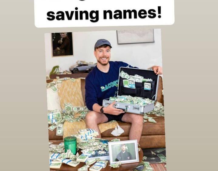El influencer anunció que el sorteo se duplicaría. FOTO: Instagram @mrbeast