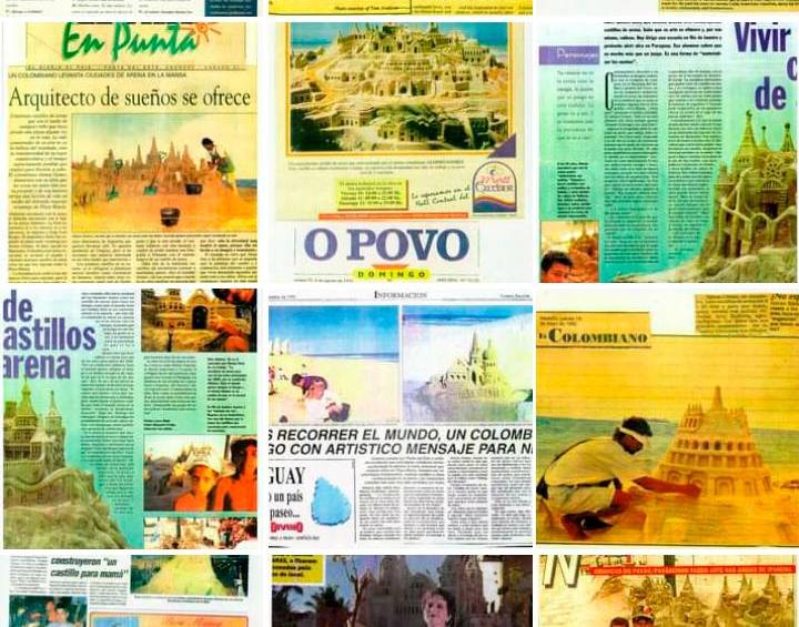Artista que viaja por el mundo construyendo castillos de arena aterrizó en Parques del Río y pide que no lo saquen