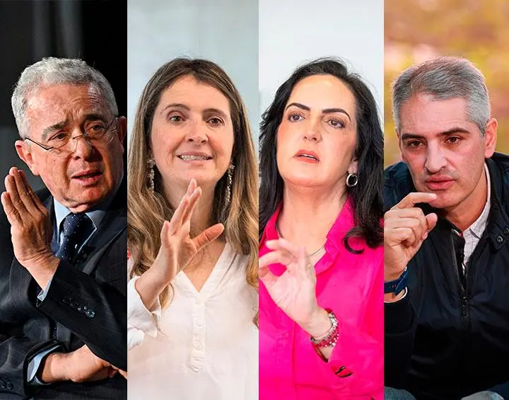 El expresidente Álvaro Uribe y las senadoras Paloma Valencia y María Fernanda Cabal fueron protagonistas en el debate que hundió el referendo por la autonomía fiscal de las regiones, una iniciativa que lideraba el gobernador de Antioquia, Andrés Julián Rendón.<b><span class="mln_uppercase_mln"> </span></b>FOTO<b><span class="mln_uppercase_mln"> el colombiano</span></b>