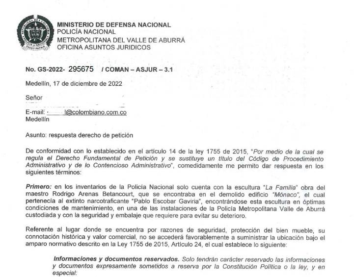 Otra vez se perdió el rastro de La familia, la obra que la Policía se llevó del edificio Mónaco