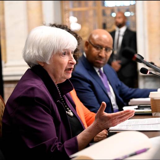 Hasta el domingo estará la secretaria del Tesoro de Estados Unidos, Janet Yellen, en China. FOTO tomada de Twitter