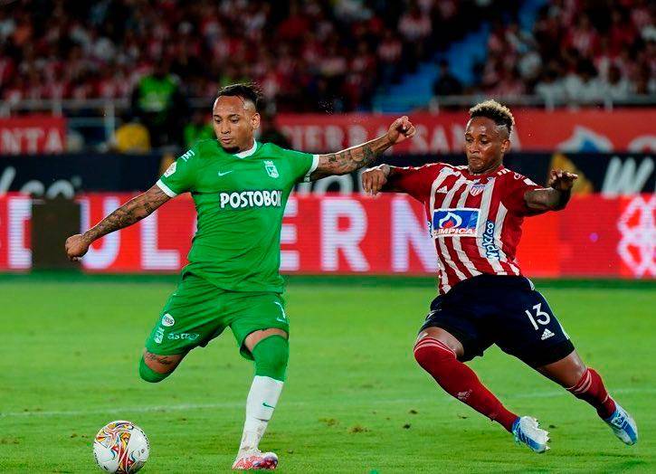 Jarlan Barrera no pudo desplegar su mejor fútbol y fue superado en la marca por los jugadores rivales. Sus compañeros tampoco tuvieron un buen desempeño en el Metropolitano. FOTO dimayor 