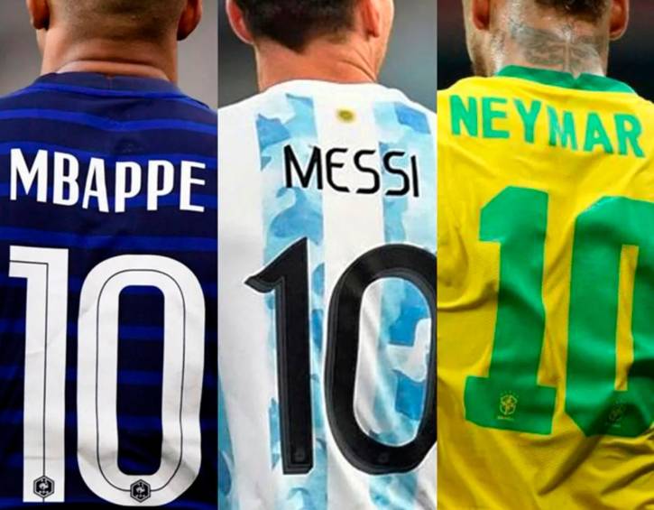 ¿Quién de estos astros del fútbol levantará la copa del Mundial de Qatar?, esa es la pregunta que muchos amantes del fútbol se hacen. FOTO: TOMADA TWITTER