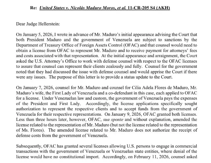 <b>Barry Pollack </b> pidió una autorización especial al<b> Departamento del Tesoro </b>para poder cobrar sus honorarios.