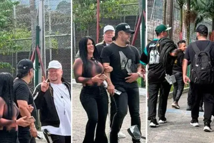 El cantante Nelson Velásquez se presentó en la cárcel de Itagüí. Foto: redes