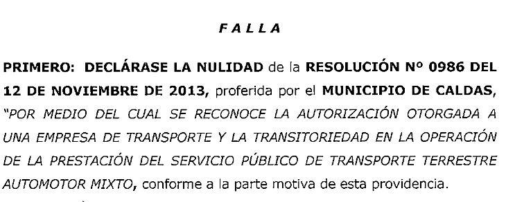 Sentencia anuló la designación directa de las rutas.