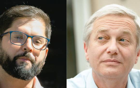 Entre los candidatos Gabriel Boric (izq.) y José Antonio Kast (der.) está la carrera a la presidencia de Chile. FOTO getty