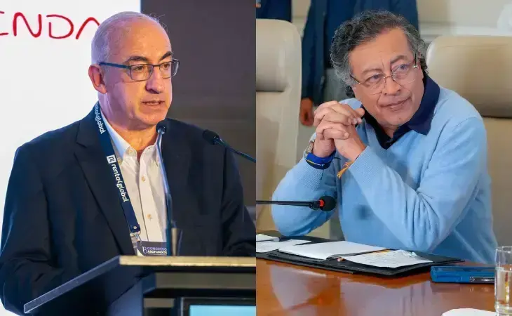 Presidente Gustavo Petro, y el gerente del Banco de la República, Leonardo Villar. Foto: Archivo