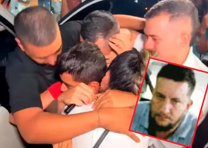 El niño fue recibido por una delegación de la Defensoría del Pueblo y entregado a su familia; en el recuadro, alias “Mascota”. FOTOS: CORTESÍA