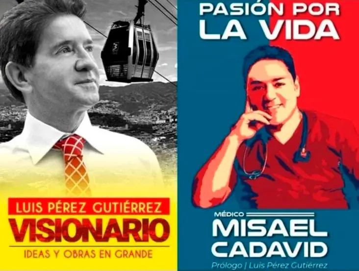 Cadavid promovía también las aspiraciones de su amigo Luis Pérez. FOTO: Tomada de redes sociales