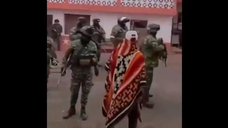 Momentos tensionantes quedaron grabados por varios de los involucrados en la asonada, en Ipiales (Nariño). FOTO: TOMADA DE VIDEO.