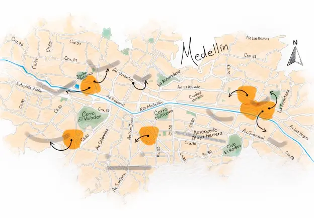 Medellín en el mapa