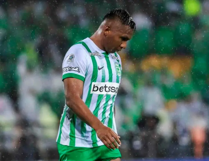 Alfredo Morelos fue titular con Atlético Nacional en su derrota ante Pereira, por la fecha 3 de la Liga Betplay-2. FOTO CAMILO SUÁREZ 