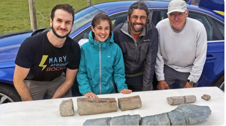 En 2020, un grupo de paleontólogos se toparon con un fosil de reptil marino. Foto: Dr Dean Lomax Instagram @dean_r_lomax