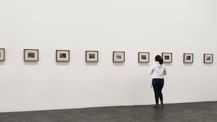 Los grabados de la serie Los desastres de la guerra son exhibidos dentro de Fragmentos, el contramonumento que Doris Salcedo construyó en Bogotá con armas entregadas por las Farc. FOTO: Cortesía.