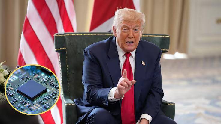 El presidente estadounidense, Donald Trump, anunció aranceles a los semiconductores y chips para forzar a que esos componentes de alta tecnología se fabriquen en Estados Unidos. FOTO: Getty.