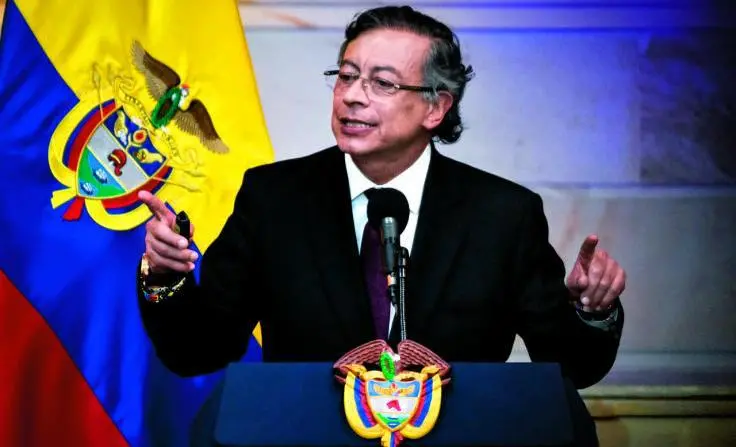 El presidente Petro en su discurso en la instalación del Congreso, que duró cerca de dos horas. Foto: Colprensa