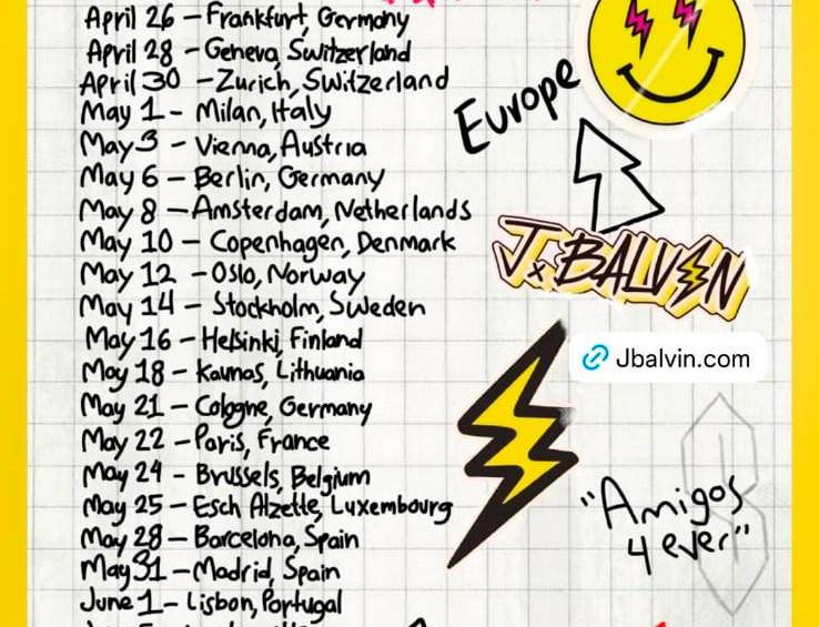 Estas son las fechas de los conciertos de J Blavin, en 2024, en Europa. Son 20 shows. FOTO Cortesía