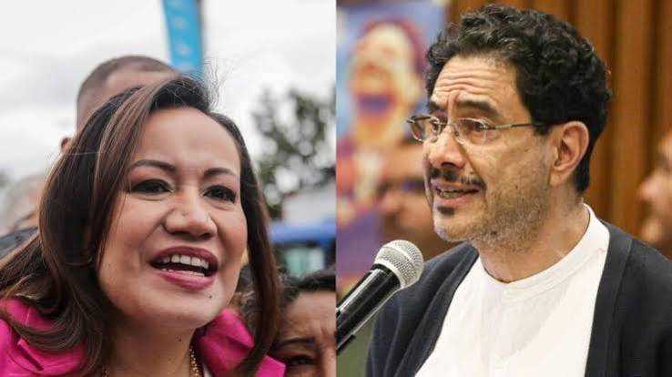 Carolina Corcho e Iván Cepeda compitieron en la consulta del Pacto en octubre, de la que Cepeda quedó ganador para ser candidato por ese partido a la Presidencia. FOTOS: Colprensa