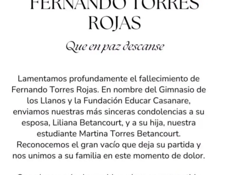 Comunicado del Gimnasio de los Llanos y la fundación EDUCAR Casanare. 