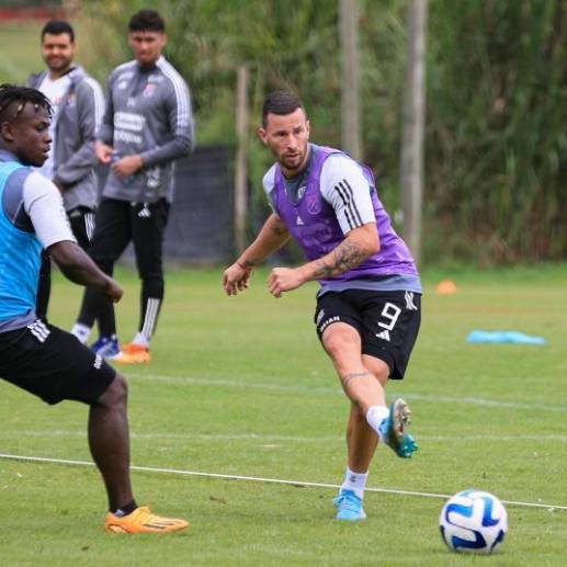 Luciano Pons volvió al gol con el DIM, lo hizo en Copa Betplay y ahora espera marcar de nuevo en la Liga.<span class="mln_uppercase_mln"> FOTO</span> <b><span class="mln_uppercase_mln">manuel saldarriaga</span></b>