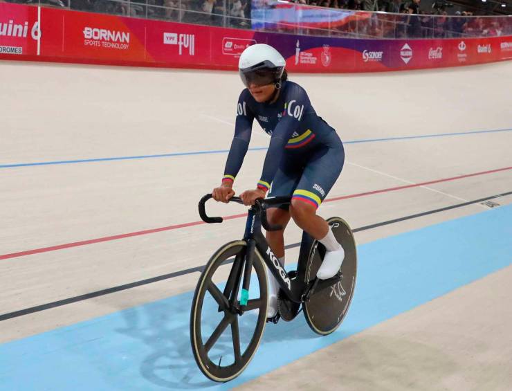 La ciclista antioqueña Stefanny Cuadrado fue una de las figuras de Colombia en los Juegos Suramericanos de Argentina. FOTO CORTESÍA COC