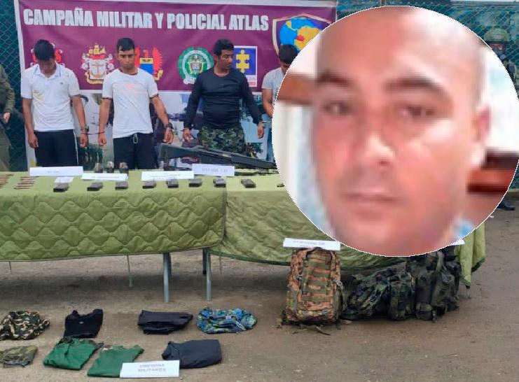Algunos de los detenidos en los operativos contra el frente “Iván Ríos” en Tumaco, que dirige alias “Uriel” (círculo). FOTOS cortesía