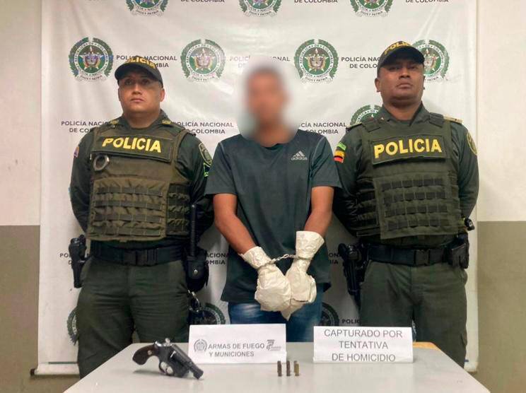 El hombre fue detenido cuando intentaba huir. Foto: Cortesía. 