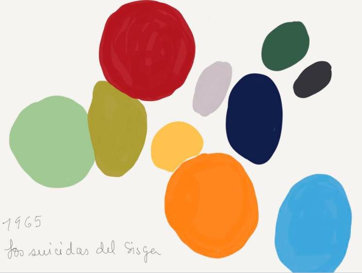Los colores de la maestra son muy específicos. Hablan de su trabajo como artista y de los cambios que ha tenido. Dibujo de Luz Imelda Ramírez.