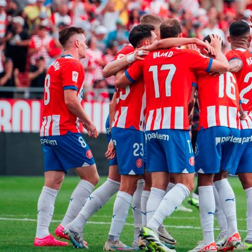 Girona es el líder de la Liga a falta del partido de Real Madrid. FOTO X @GironaFC
