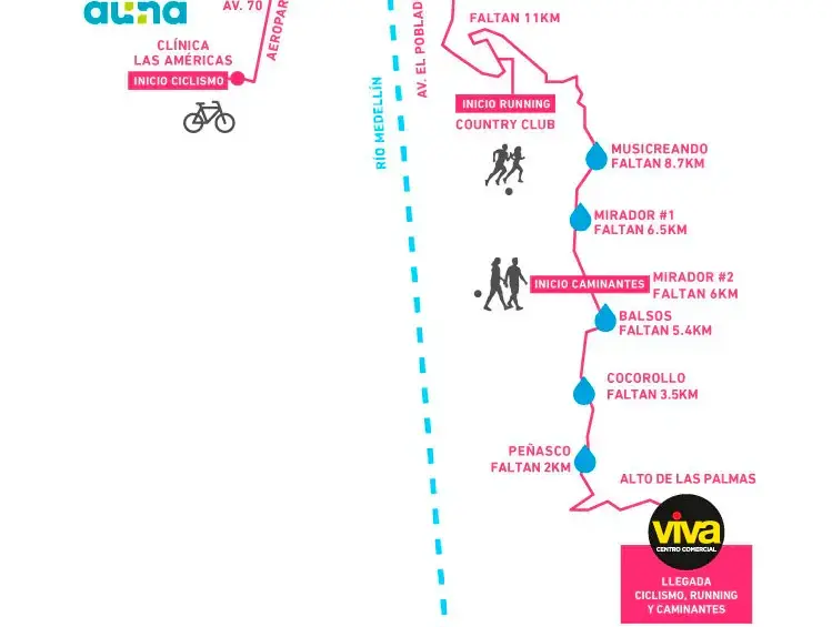 Recorrido Palmas se Viste de Rosa 2025. Foto: Cortesía Ana Mareto. 