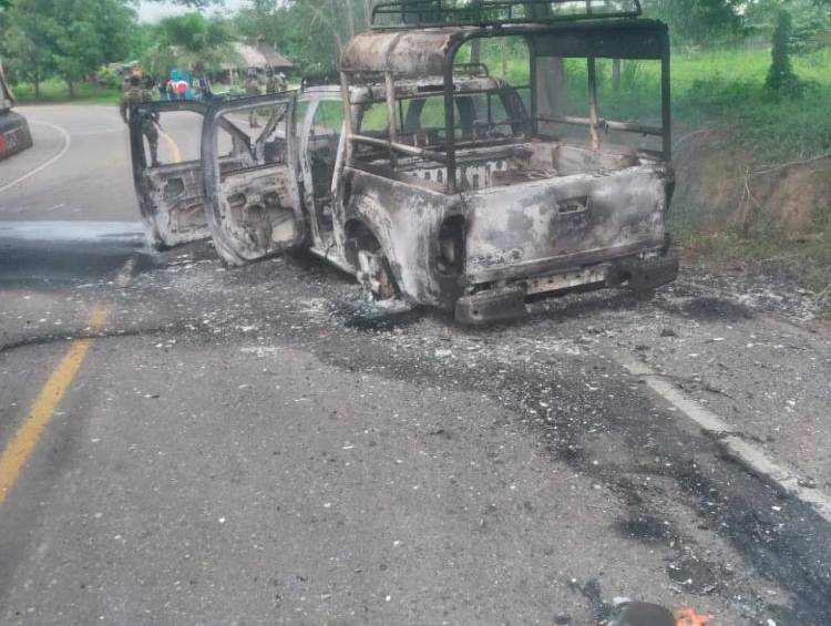 Entre los 174 vehículos incinerados, según las autoriadades, hay 16 de servicio público. FOTO: COLPRENSA. 