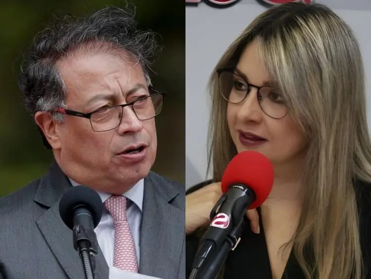 Presidente Petro y Vicky Dávila.