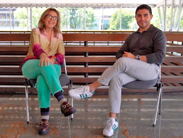 Robert Parada, cofundador de Coco Tecnologías en entrevista con Luz María Sierra, directora de EL COLOMBIANO. Foto: EL COLOMBIANO