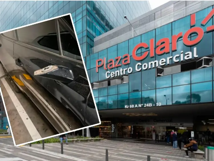 La mayoría de vehículos afectados perdieron los espejos laterales, según los usuarios del centro comercial Plaza Claro. FOTOS: CORTESÍA.