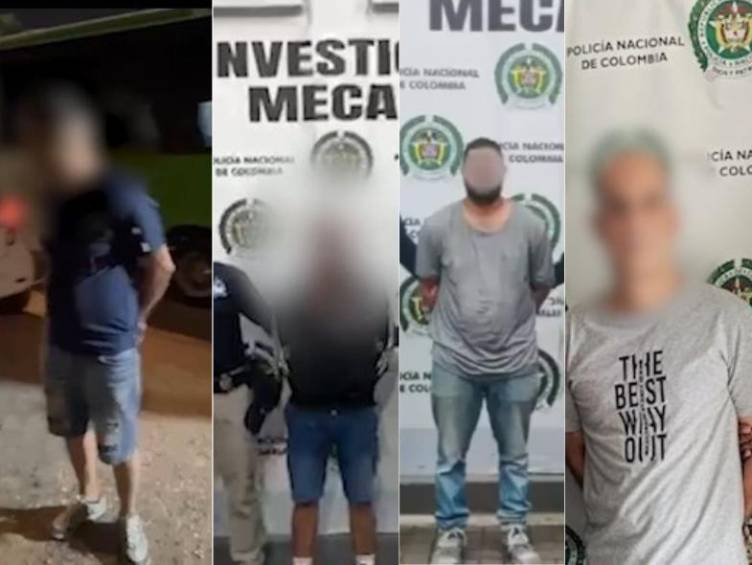 En Cali fueron retenidos cuatro colombianos con circular roja de Interpol por solicitudes internacionales. FOTO: Tomado de X: @judicialesyd
