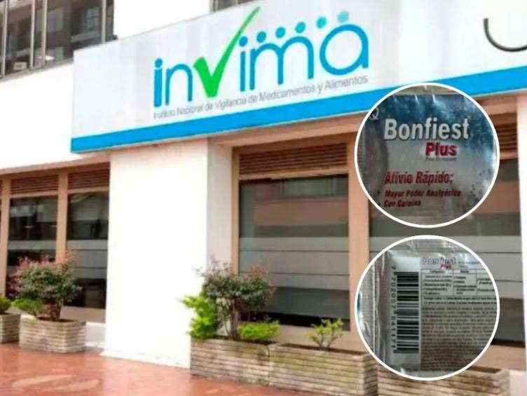 Invima alertó por Bonfiest Plus falsificado del lote 5H6839, con vencimiento en junio de 2027. FOTO: Invima