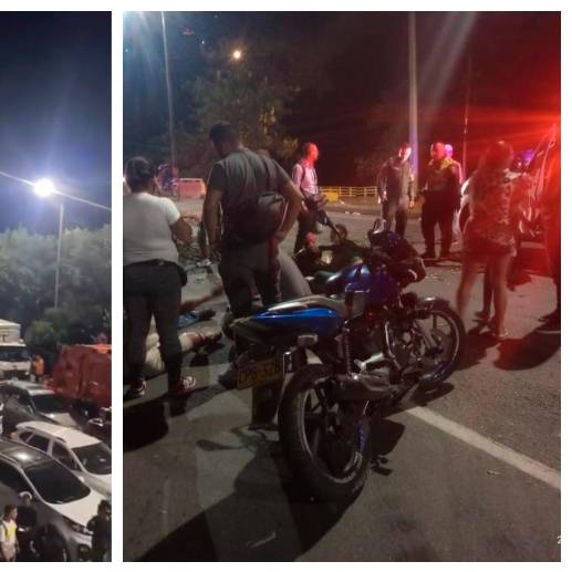 Así era el panorama durante la noche de este jueves en el peaje El Trapiche. FOTOS: CORTESÍA