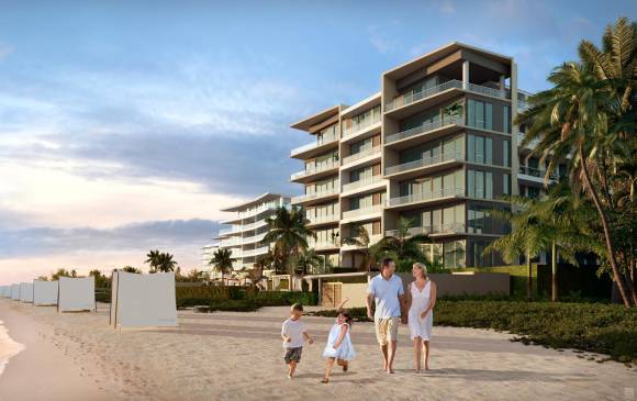 Cerca de 1,6 km de playa frente a los condominios morros en Serena del Mar para disfrutar la biofilia. FOTO CORTESÍA