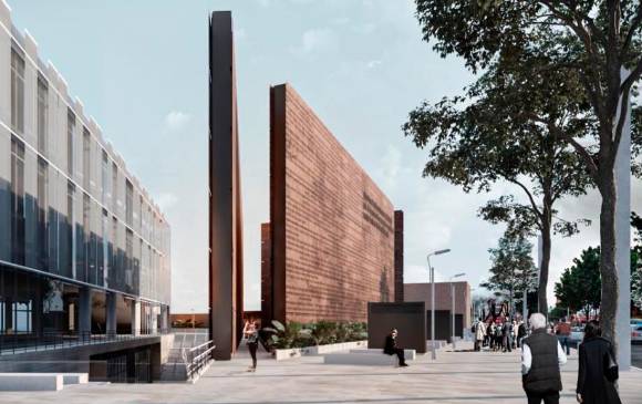 Esta será la galería que estará al lado de la estación del metro de Bogotá, en el sector en el que se encontraba el Monumento a los Héroes. Imagen: Empresa Metro.